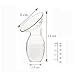 Silicone Manual Breast Pump for Breastfeeding,BPA Free Milk Breastpump/Pump Suction/ Saver/Catcher/Carry Pouch For New Moms with Lid & Finger Toothbrush