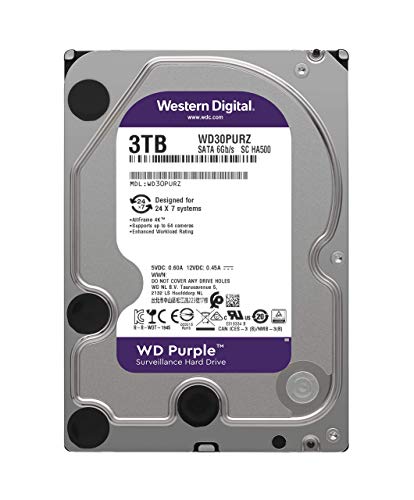 WD-Purple-3-TB-Surveillance-Hard-Disk-Drive-Intellipower-35-Inch-SATA-6-Gbs-64-MB-Cache-5400-rpm-FFP-Option