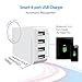 Criacr Charging Station, Multi Device Bamboo Charger Dock Organizer with 4 USB Port, Smart Fast Charge Stand for Apple Watch AirPods, Smart Fast Charge Station Dock, Phone Dock, Cables Included