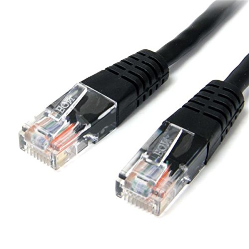 StarTech.com Cat5e Ethernet Cable - 15 ft - Black - Patch Cable - Molded Cat5e Cable - Network Cable - Ethernet Cord - Cat 5e Cable - 15ft