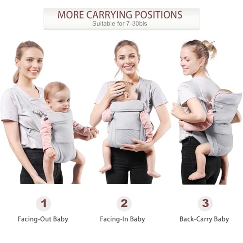 Shiaon Baby Carrier Newborn to Toddler, Cozy Baby Wrap Carrier(730lbs