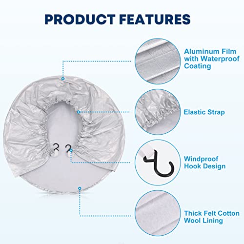 Kohree RV Tire Covers Set of 4 for RV Wheel Camper Truck Trailer SUV
