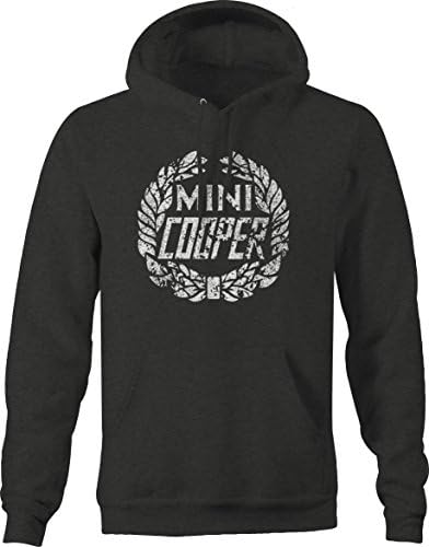 Bold Imprints Distressed - Mini Cooper Vintage Wreath Logo Sweatshirt