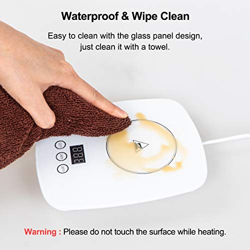 Guodun Armor Mug Warmer Office Home Use Electric Coffee Cup Warmer Plate for Tea Cocoa Milk 3 Temperature 131℉/149℉/167℉ Best Gift Beverage Warmer Auto Shut Off