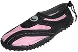 AimTrend Women's Water Pool Beach Aqua Shoes Black Pink-11