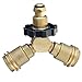onlyfire 5039 POL Brass Propane Gas Fitting Tee Adapter Splitter Fits for Propane Appliances, Heater, BBQ Grill, Camper, Cylinder