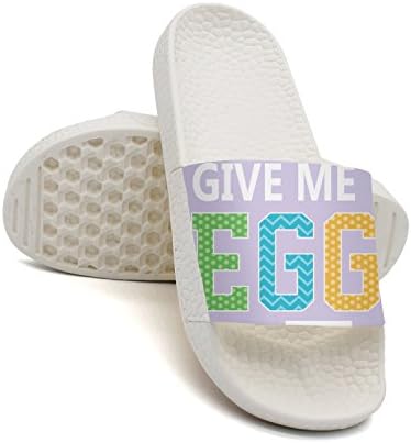 Happy Easter Give Me The Egg Colorful Easter Basket Women's Sandal Low Top Casual White