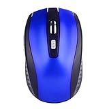 Perman Portable 2.4GHz Wireless Optical Gaming Mouse Mice + USB Receiver for Computer PC Laptop Gamer Blue