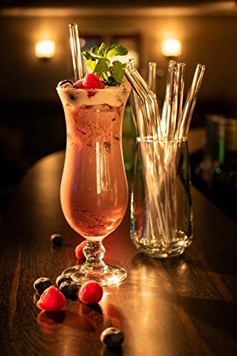 com-four® 6x Glasstrohalme spülmaschinenfest und wiederverwendbar - Glas Strohhalme für Cocktails - Trinkhalme Glas mit… – Bild 4
