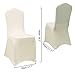 Ivory Stretch Spandex Chair Covers Wedding Universal - 100 Pcs Banquet Wedding Party Dining Decoration Scuba Elastic Chair Covers (Ivory, 100)