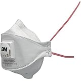 3M Aura Flat Fold Face Mask Disposable Dust, Mist, Fume Respirator, FFP3, Valved, 9332+ (1 Mask)