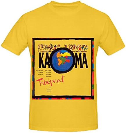 Kaoma Tribal Pursuit Electronica Mens O Neck DTG T Shirts Yellow