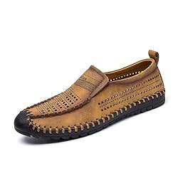 Men's Breathable Perforated Loafers Hand-Stitched