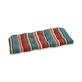 Pillow Perfect Indoor/Outdoor Westport Wicker Loveseat Cushion, Teal (Kitchen)