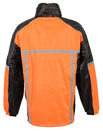 Milwaukee Performance Men's Water Resistant Rain Suit with Reflective Tape (Orange, Large)