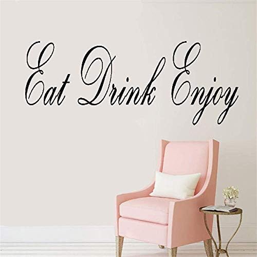 Wall Art Decor Decals Removable Mural Eat Drink Enjoy for Kitchen Dining Room Restaurant Home Decor