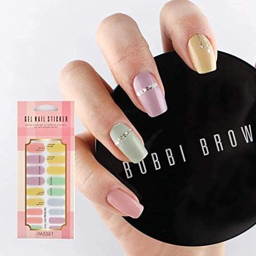 Passet Gel Nail Sticker & Water Tattoo, Nail Care Sticker(013) - 22 nail strips to use in one packet. Come with nail filer MADE IN KOREA, VERY HIGH QUALITY