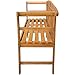Festnight Wooden Garden Outdoor Bench with Armrest and Backsupport, 62
