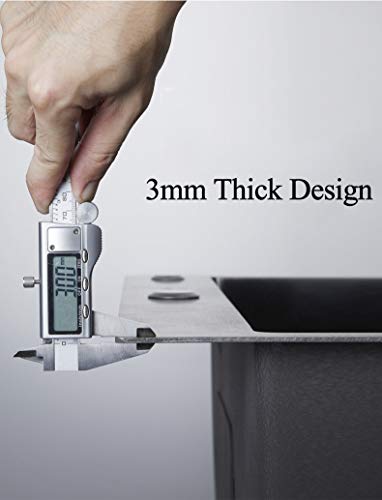 JYHW Schwarz Nano Kitchen Sink 304 Edelstahl-Wannen-Handgemachte Verdickte Unterbauwaschtisch 50 Zu Erhöhen × 43cm – Bild 7
