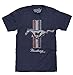 Tee Luv Ford Mustang T-Shirt - Licensed Ford Mustang Insignia Shirt (XXX-Large) Heather Navy