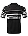 Style by William SBW Men's Basic Everyday Stripe Pocket Polo T-Shirt