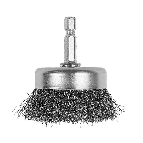 10 Pack Wire Cup Brush with 1/4Inch Hex Shank, Rocaris 2 Inch Wire