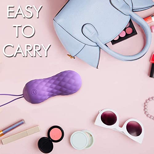 Thrusting Bullet Vibrator for Women Remote Control, Clit & G-spot Vibrating Balls with 7 Modes Vibrant Machine, Clitoral Adult Sex Toys, USB Rechargeable, Waterproof Purple