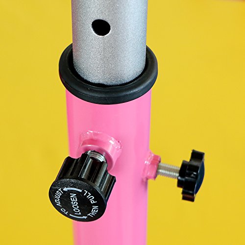 Bestmart INC Pink Adjustable (3'-5') Gymnastics Junior Training Bar and 10ft Folding Mat Combo Gym Set - Thumbnail 4