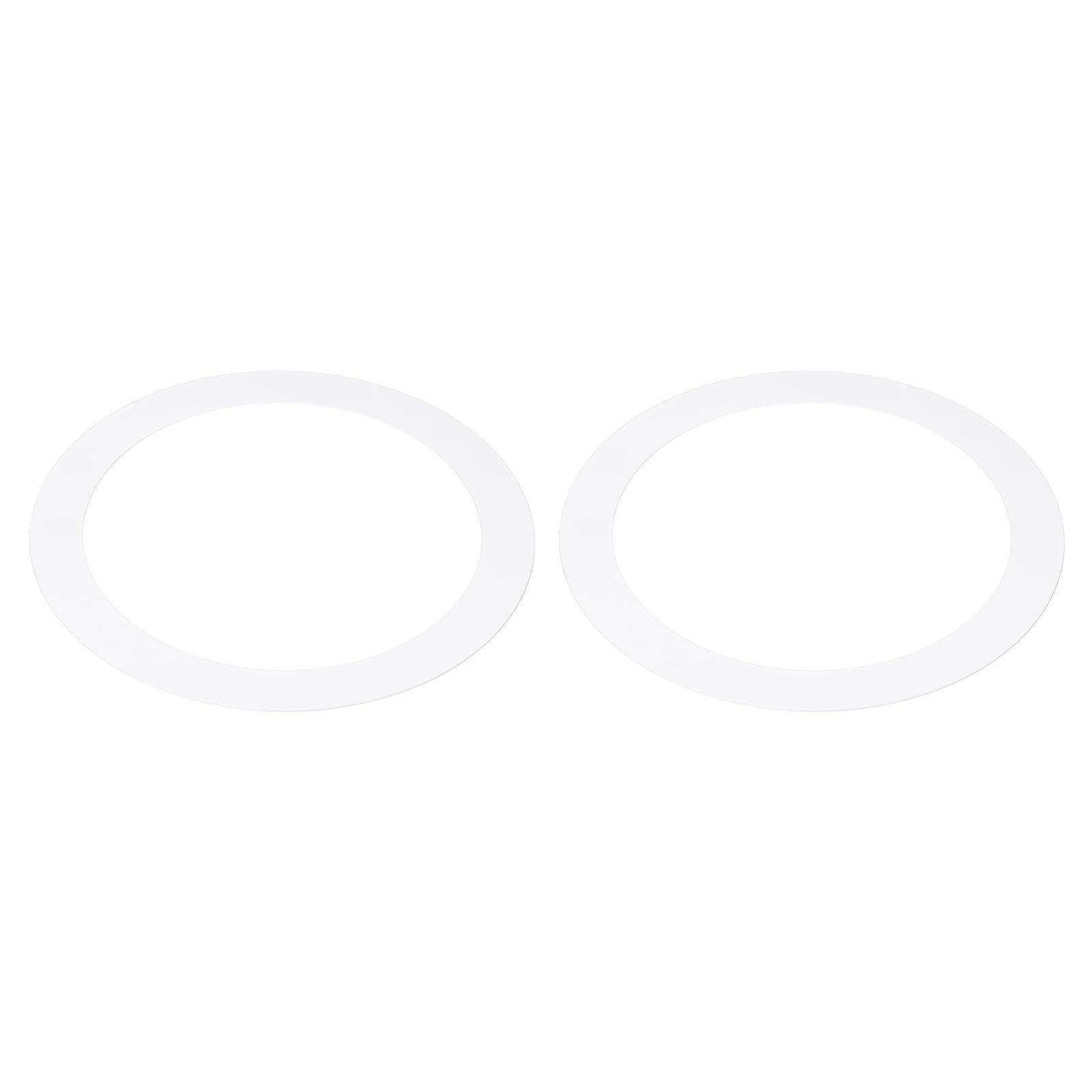 PATIKIL Metal Goof Trim Ring, 2 Pcs 7.48" OD 5.91" ID Circular Ceiling Light Trims Ring Recessed Light Cover Ring for Recessed Can Downlight, White