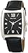 Nautica Men's N07546 Square Stainless Steel Watch with Leather Strap