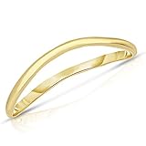 10k Fine Gold Thin Comfort Fit Curved Wave Thumb Ring (1.5mm)