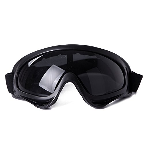 Luckystone Outdoor Snowmobiling Ski / Snow Goggles - Fog Resistant (Black)