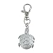 uxcell Turtle Pendant Hunter Case Fob Clock Quartz Mini Key Ring Watch Silver Tone