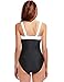 One Piece Swimsuit For Women Vintage Black Push Up Bathing Suits With Padding M