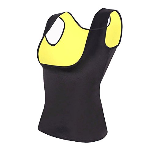 Women's Hot Sweat Slimming Vest Body Shaper Tummy Fat Burner for Weight Loss Shapewear No Zipper Black