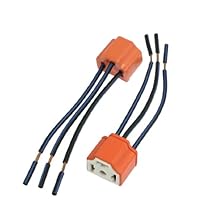 uxcell 2 x H4 9003 Ceramic Wire Wiring Harness Sockets for Car Headlight