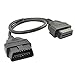 OLLGEN 1.64 Feet/50cm OBD II OBD2 Splitter Cable Cord,16 Pin OBDii Male to Female Extension Cable,Auto Car Diagnostic Extender Cord Adapter