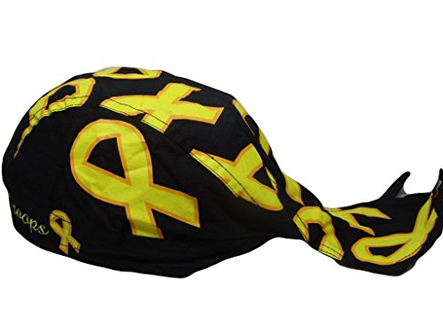 Support our Troops Yellow Ribbon Military Do Rag Doo Rag Skull Cap Head Wrap