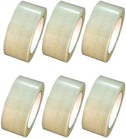 JAY CLEAR/TRANSPARENT PACKING TAPE-2 INCH WIDE, 100 METER LONG PACK OF 6