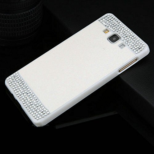 For Galaxy Grand Prime G530 Case,JANDM Shining Bling Crystal Diamond Glitter Hard Back Case Skin Cover for Samsung Galaxy Grand Prime G530 G5308W (White)