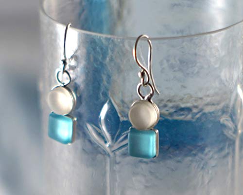 image for Glassoholics Gin and Tonic Earrings - Recycled Bombay Sapphire and Ton