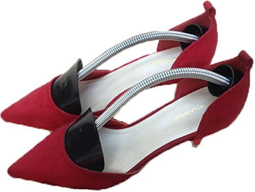 3 Pairs Adjustable Keep Shape Shoe Trees with Tension Spring Coil for Women Black
