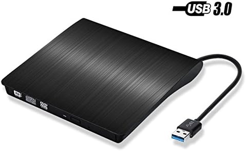 External CD Drive, Invin USB 3.0 Ultra Slim External DVD Drive, CD/DVD-RW Writer Burner High Speed Data Transfer for Laptop Notebook PC Desktops Support Windows/ Vista/7/8.1/10, Mac OSX and Linux OS 