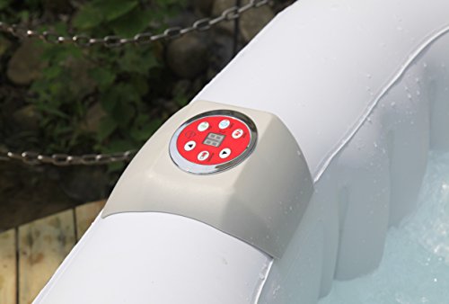 O'SPAZIA Aufblasbarer quadratischer Whirlpool – 4 Personen – einfach zu bedienen – Aufpumpen in 5 Minuten – bis 40 Grad… – Bild 4