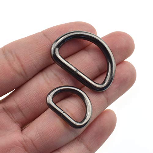 image for HAO PRO Extra Thick Welded Strong 2 Size D Shape Rings D Ring Metal He