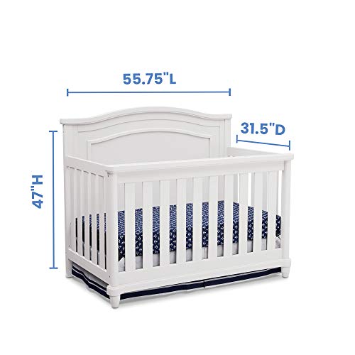 Simmons Kids Belmont Allin One 4in1 Convertible Crib and Rail Kit