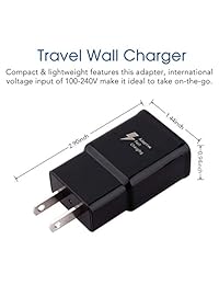 USB Type C Charger Cable and Adaptive Fast Charging Wall Charger Adapter Kit Compatible with Samsung Galaxy S10 S10+ S10e  S9 S9+ S8 S8+ Plus Note 8 Note 9 & Other Smartphones