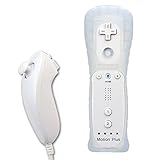 Remote Game Control,Stoga Built in Motion Plus Remote and Nunchuck Controller for Wii + Case-White