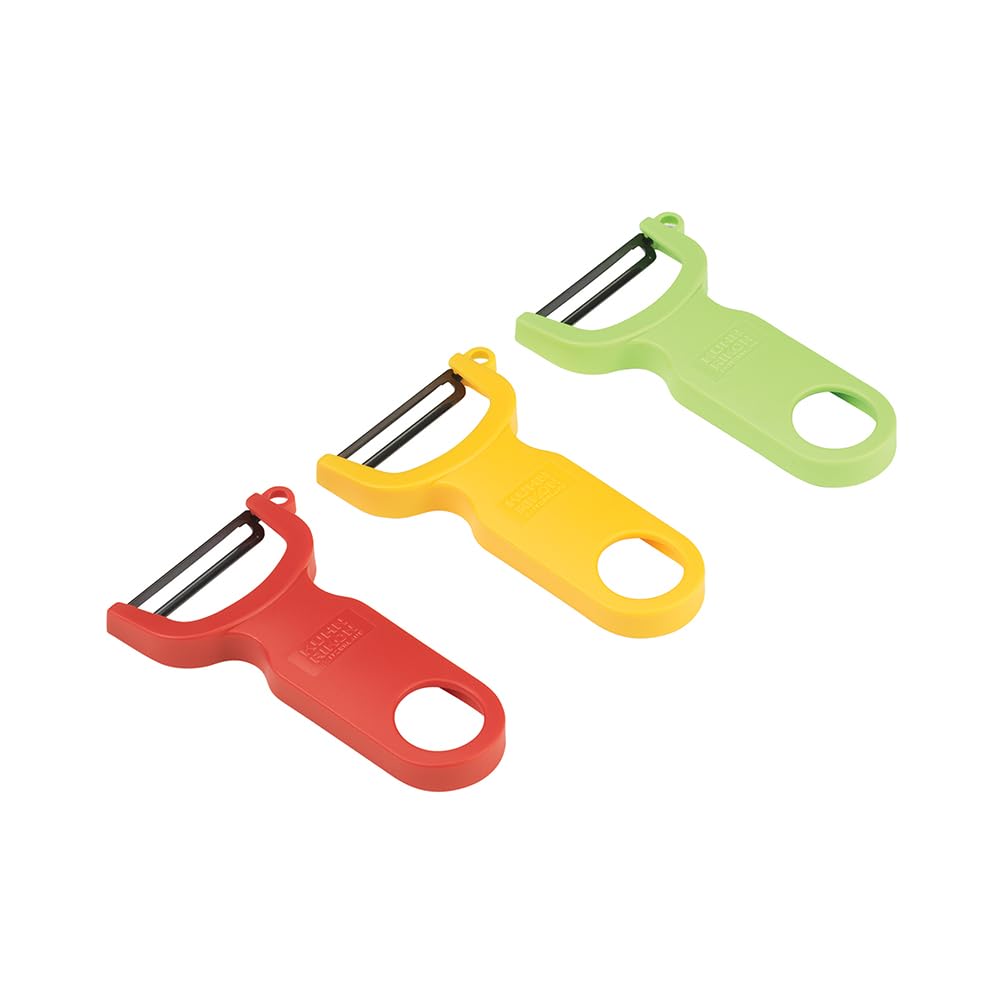 KUHN RIKON Original Swiss Peeler, Set of 3, Red/Green/Yellow