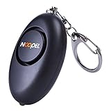NOOPEL Personal Alarm 120db with Keychain and LED Flashlight for Women/Elderly/Kids/Student Anti-Theft,Anti-Rape, Anti-Attack, Self-Protection Security (Black)
